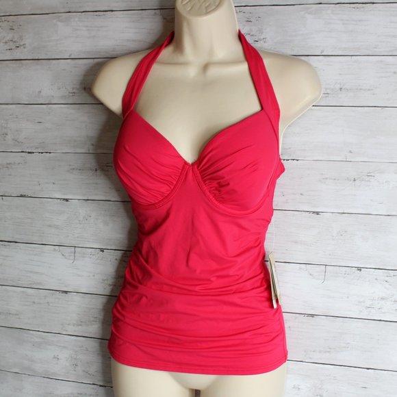 Tommy Bahama Women's Tankini Swim Top Size XS Bra Cup DD Pink - Picture 1 of 4